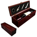 Cherry Wine Box with Wine Pourer & Stopper
